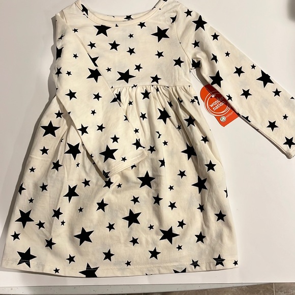 wonder nation Other - Wonder Nation Cute Long Sleeve Dress With Stars Design Black and White 3T